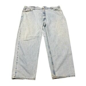 Levi‎ Strauss Signature Relaxed Fit Light Wash Denim Jeans Men's 42x28